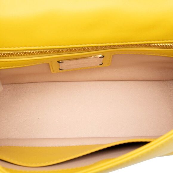 Bvlgari Serpenti Cabochon Chain Shoulder Bag Yellow Leather Women's Bvlgari - Picture 4 of 6